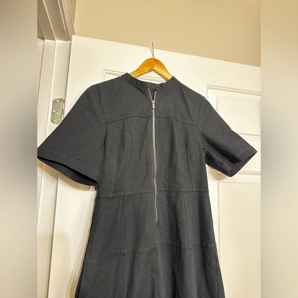 NWT! Banana Republic Black Cotton Canvas Zip-Front Maxi Dress - Multiple Sizes - Picture 7 of 8